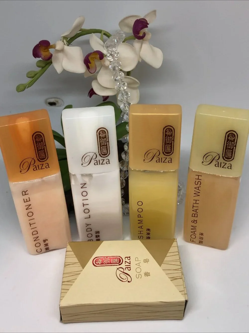 5x Palazzo Hotel Las Vegas Paiza Travel Size Toiletries-Shampoo~Conditioner~Soap